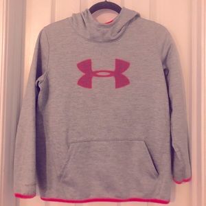 Under Armour Sweatshirt Pink and Gray XL